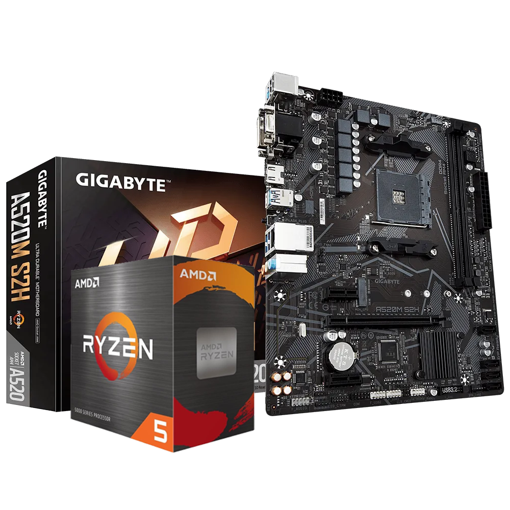 Ryzen 5 5600 A520M S2H Motherboard Bundle Fierce PC