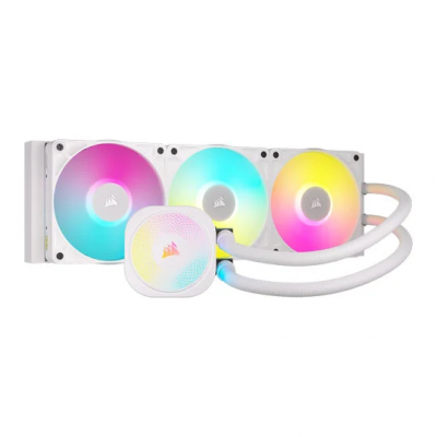 CORSAIR iCUE LINK TITAN 360 RX RGB 360mm AIO Liquid CPU Cooler - White