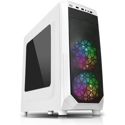 CIT Prism RGB PC Gaming Case - White