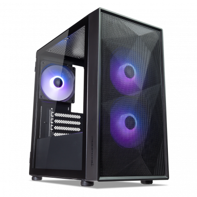 Tecware Forge M2 Mid Tower Gaming PC Case - Black