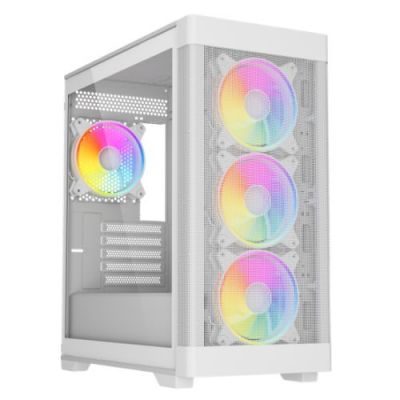 VIDA Zephyr V2 ARGB mATX PC Case - White