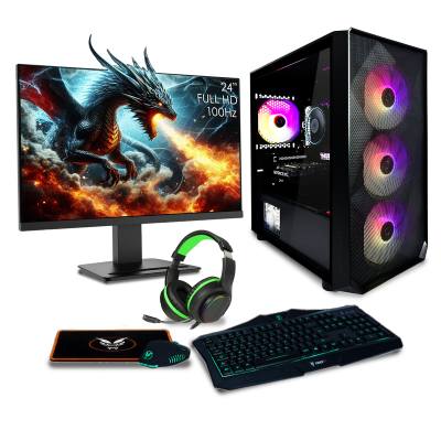 Next Day | Fierce Forge M Gaming PC Bundle | Intel Core i5 12400F | NVIDIA RTX 4060 8GB | 16GB RAM 3200Mhz | 1TB M.2 SSD