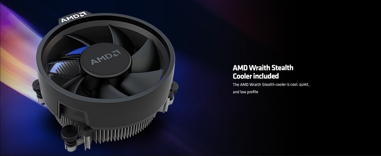 The Included AMD Wraith Stealth Cooler