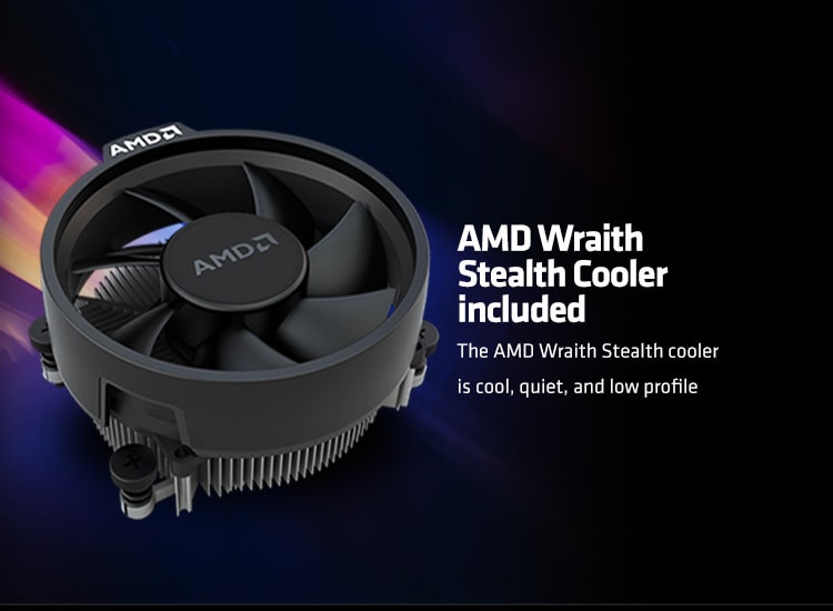 The Included AMD Wraith Stealth Cooler