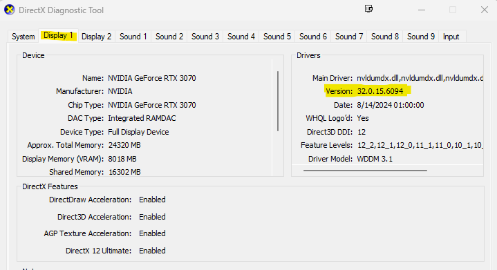 what graphics card driver version do I have?